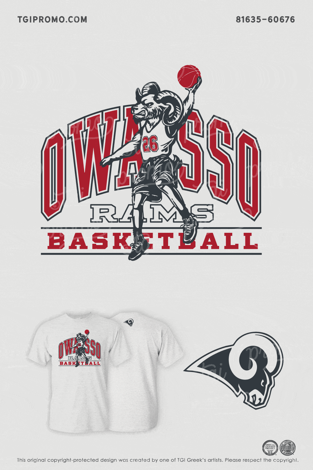 Owasso High School – Rams Basketball Tee