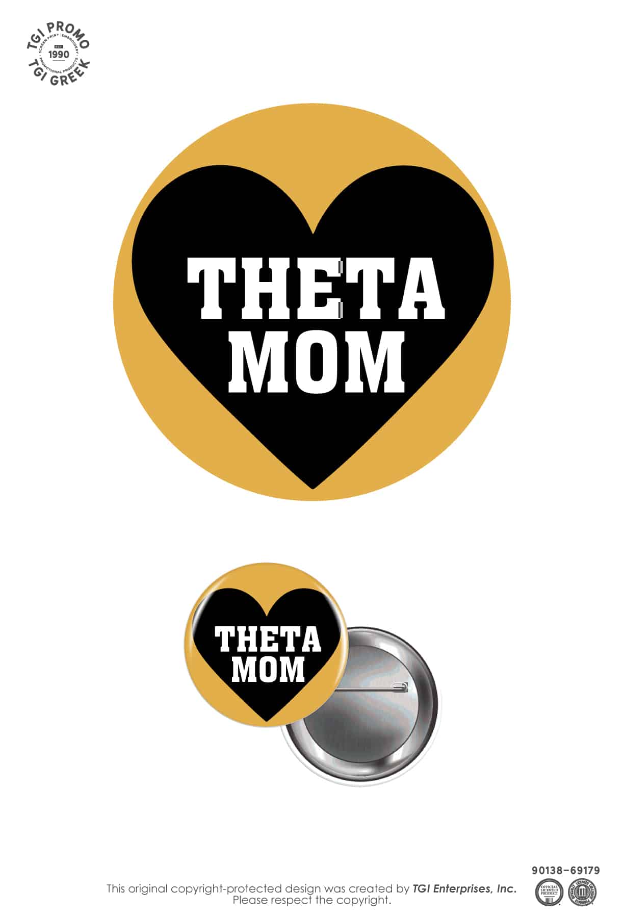 Kappa Alpha Theta – TGI Stock Designs Moms Button