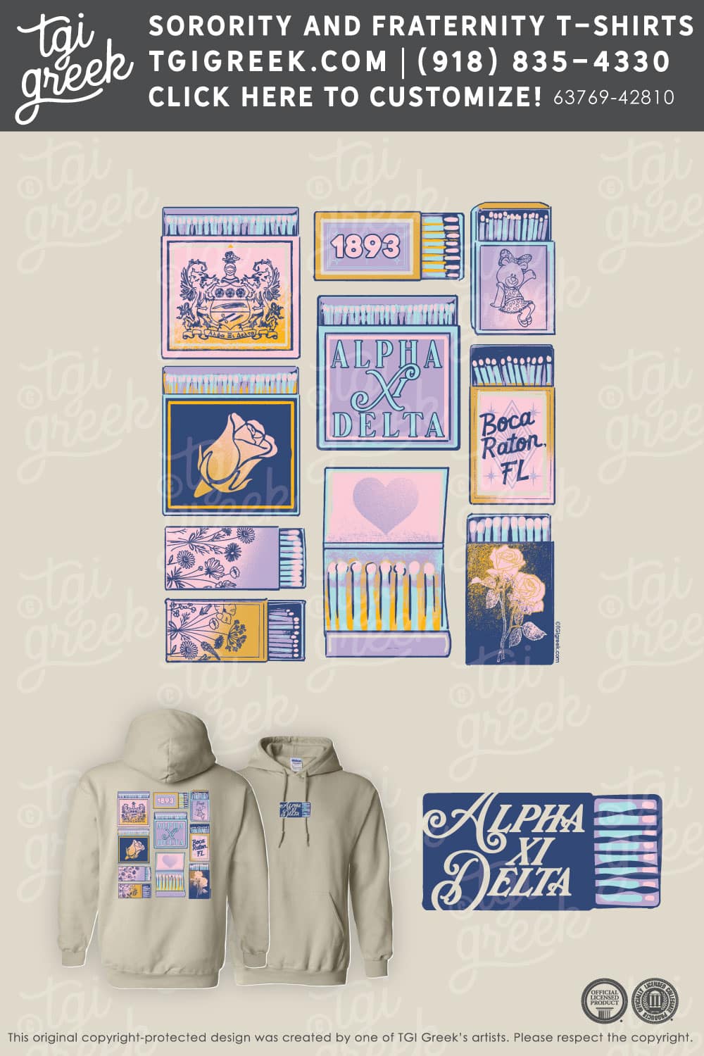 Alpha Xi Delta – FAU PR Hoodie