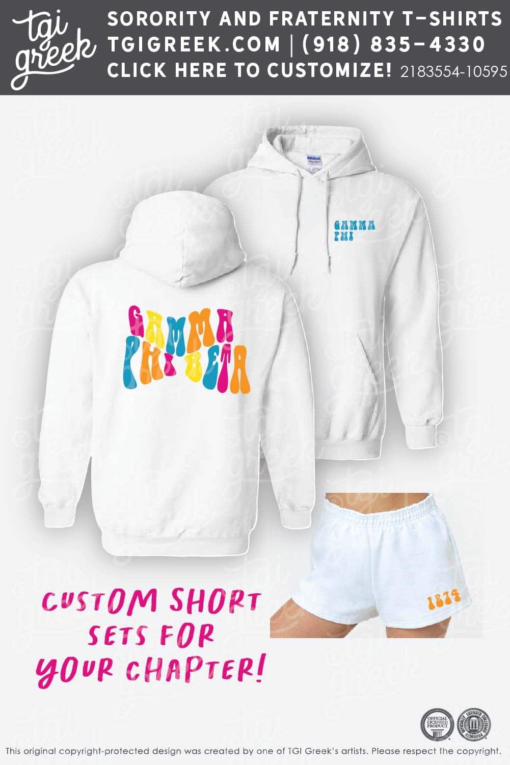 TGI – Gamma Phi Beta Short Set Live Sale