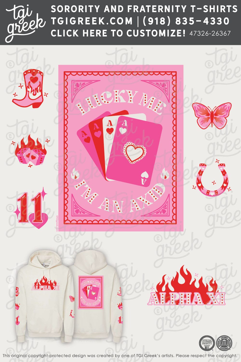 Alpha Xi Delta – CSUSM Lucky Me Hoodie