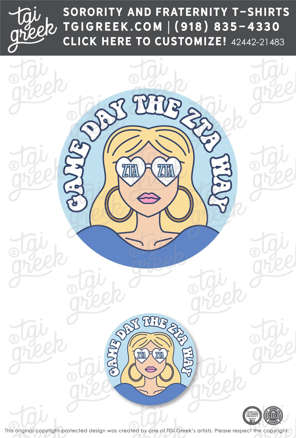 Zeta Tau Alpha – GSU Game Day Stickers