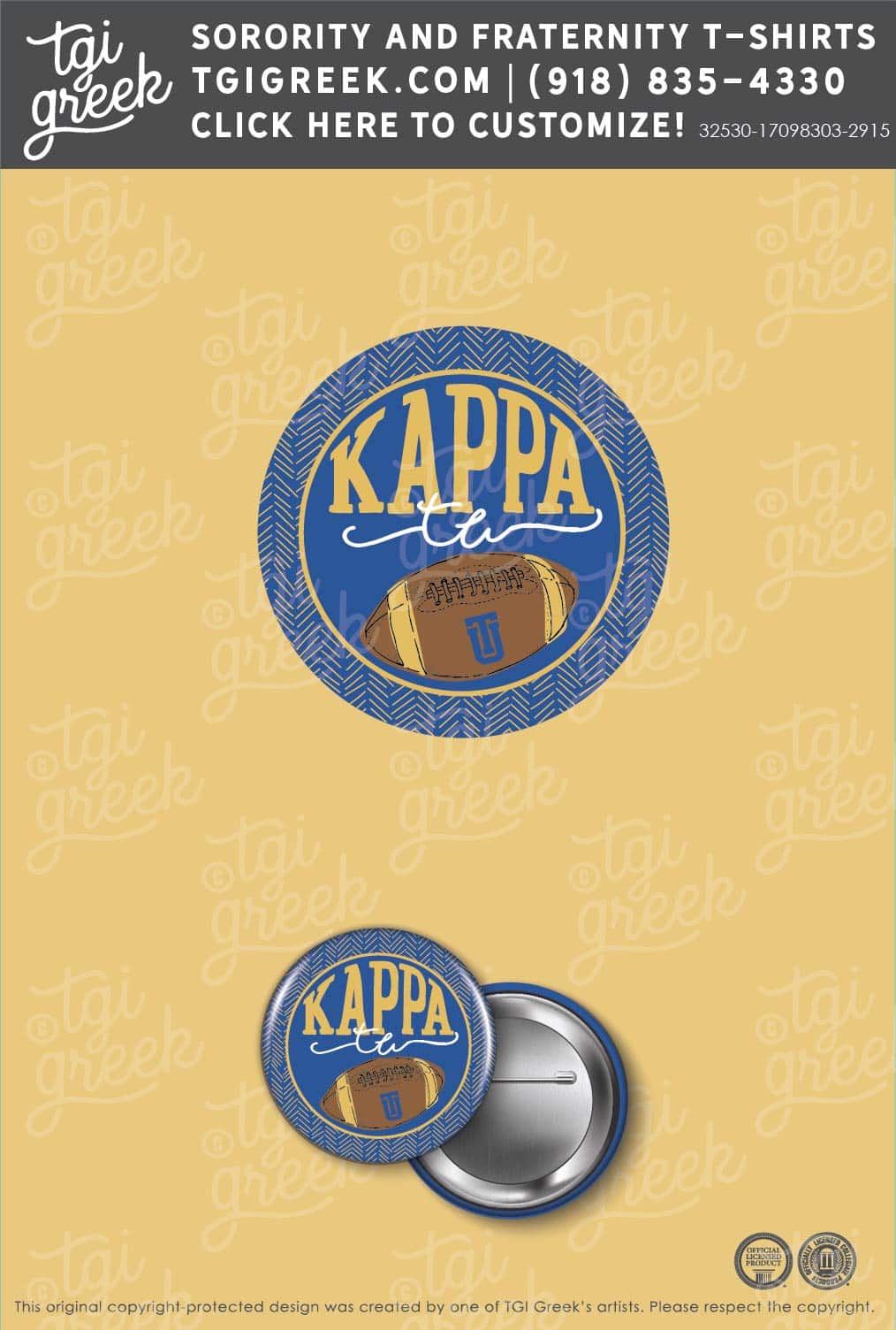 Kappa Kappa Gamma – TU Gameday Button