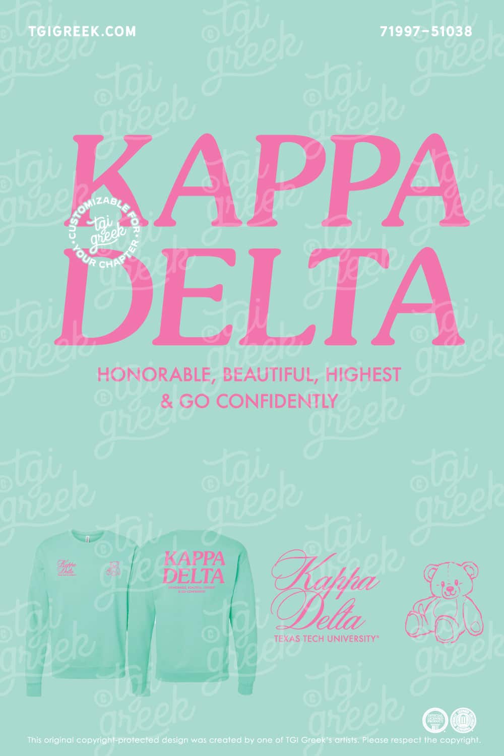 Kappa Delta – TXTECH Mint Crewneck