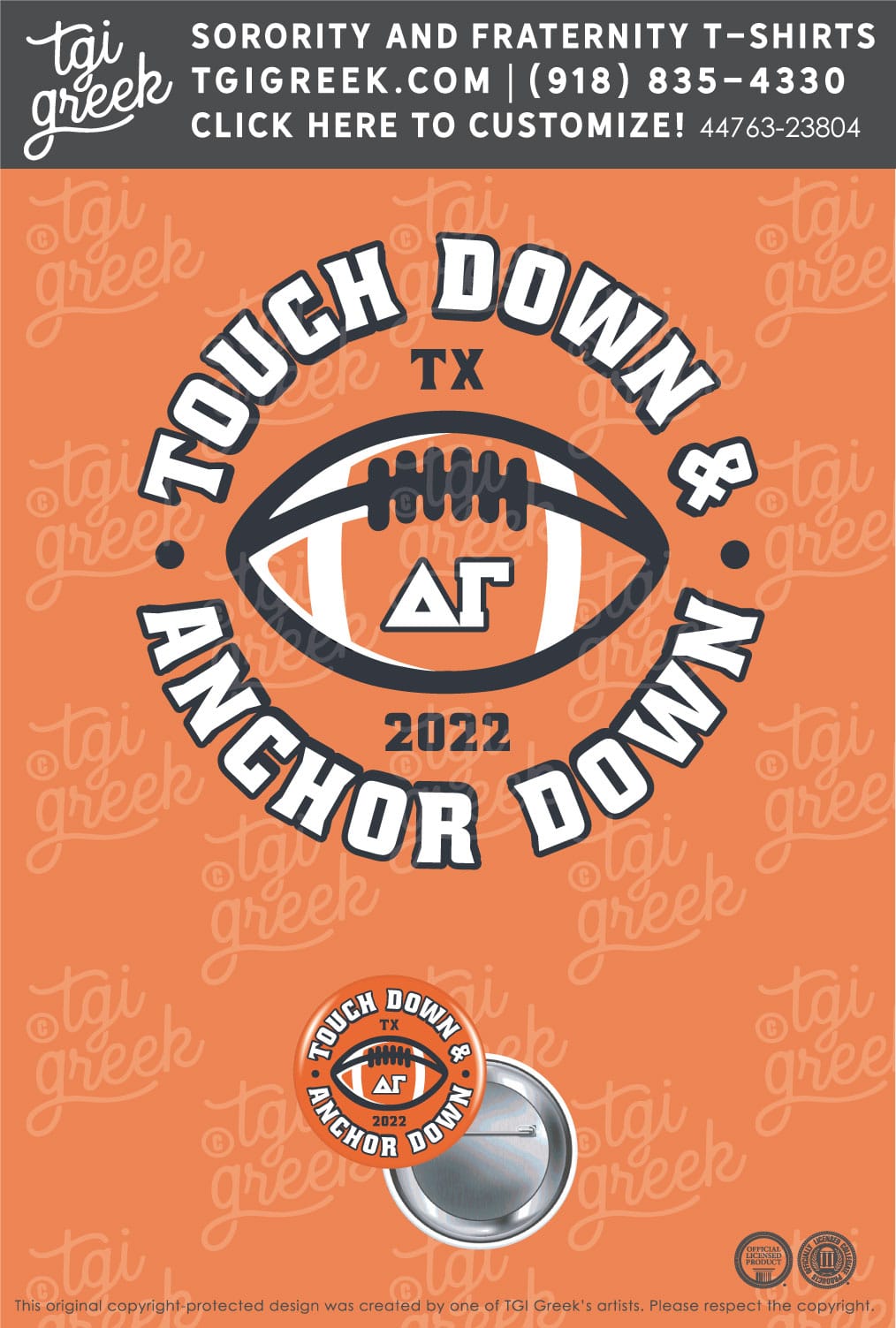 Delta Gamma – UTAU Gameday Button