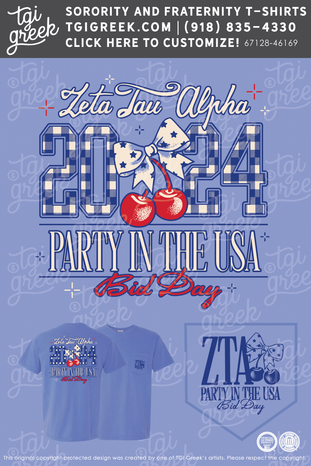 Zeta Tau Alpha – GSU Bid Day Pocket Tee