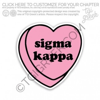 Sigma Kappa – KU Heart Sticker