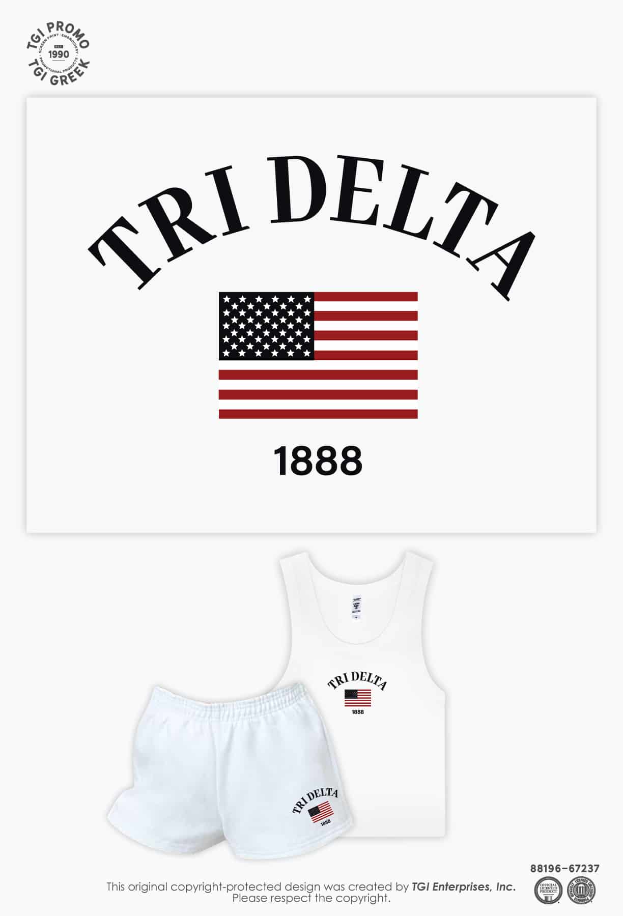 Delta Delta Delta – FSU Flag Shorts Set