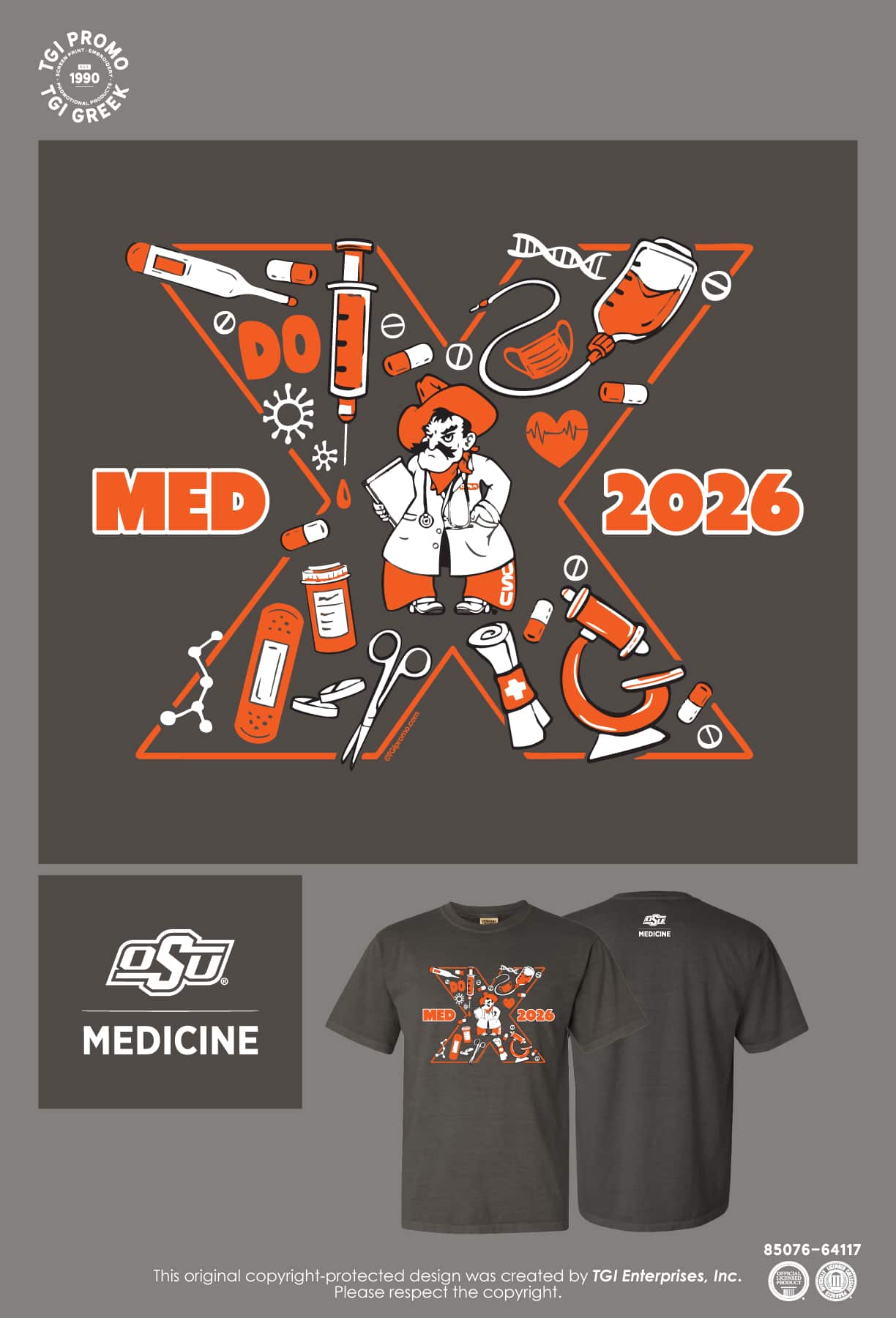 Oklahoma State University – Center for Health Sciences Med X Shirts