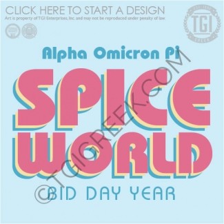 TGI-Alpha Omicron Pi Spice World Bid Day