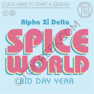 TGI-Alpha Xi Delta Spice World Bid Day