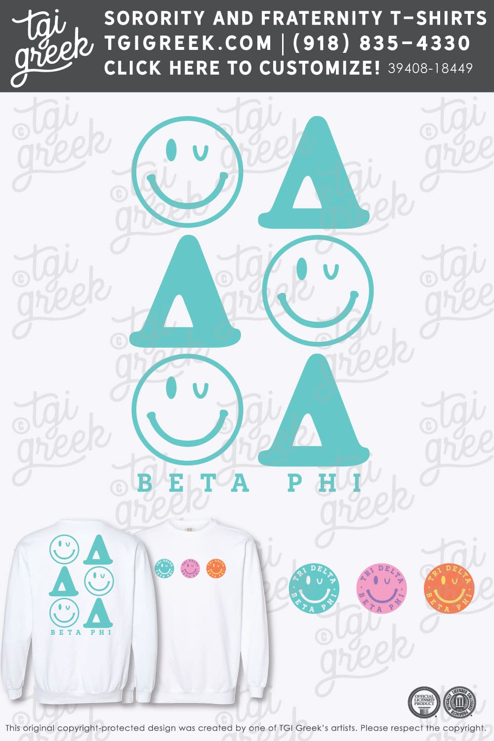 Delta Delta Delta – CENC Sisterhood Crewnecks