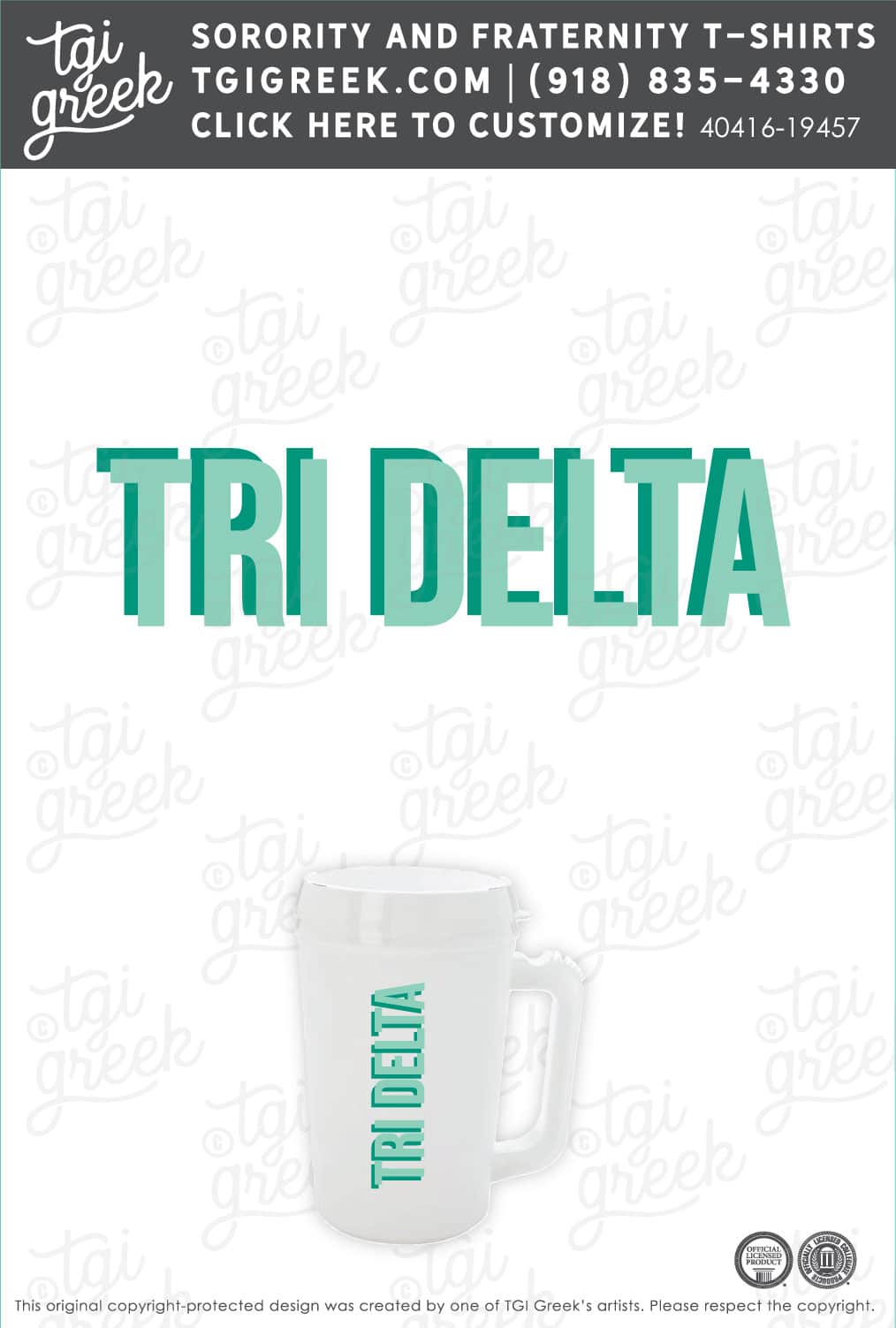 Francesca’s – Delta Delta Delta Colorful Mug