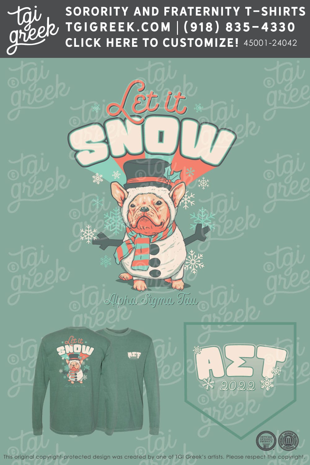 TGI – Alpha Sigma Tau Christmas Pup