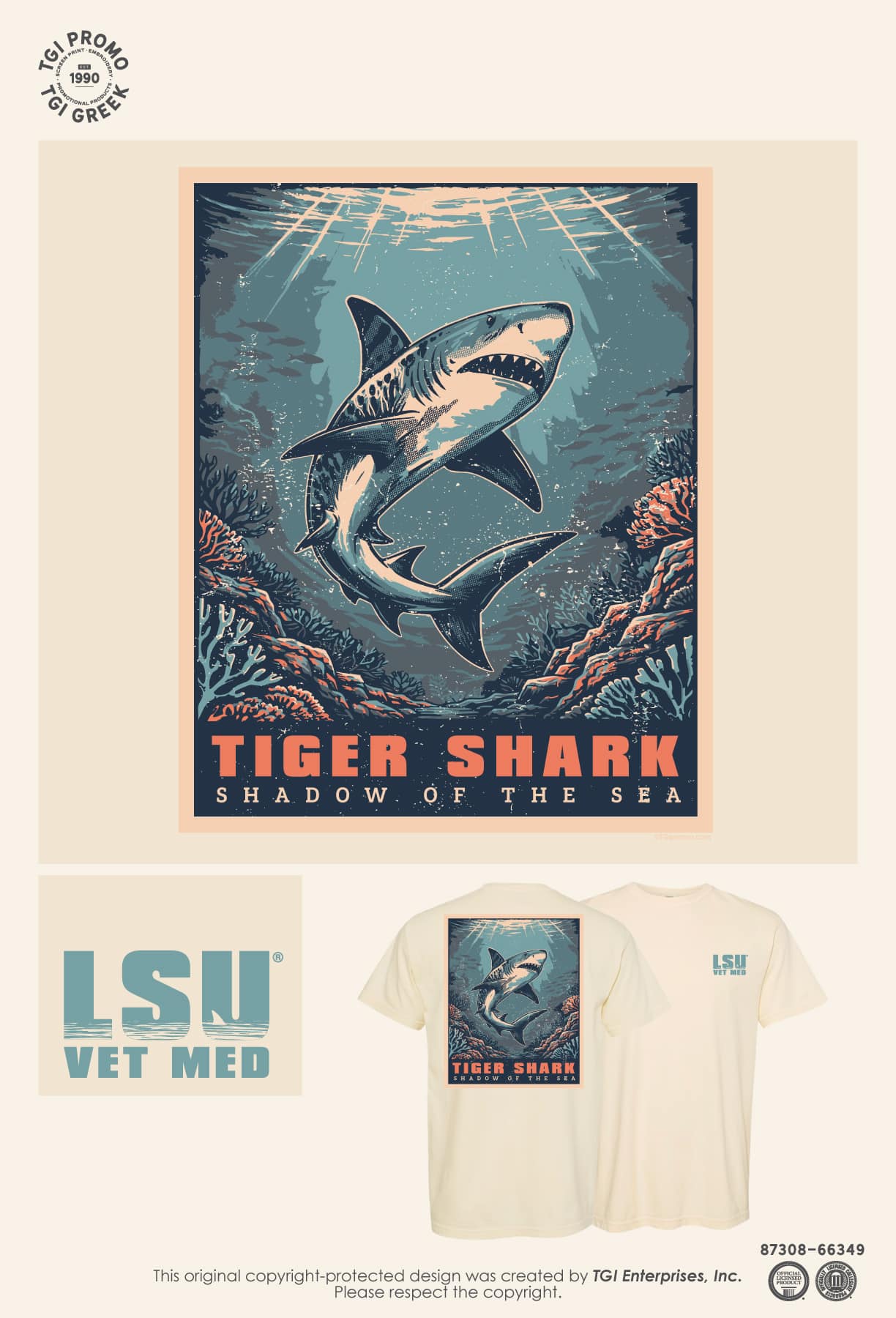 Louisiana State University – SVM Aquatics Shark Tee