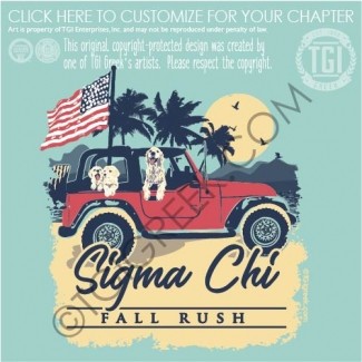 TGI-Sigma Chi jeep Beach Pups