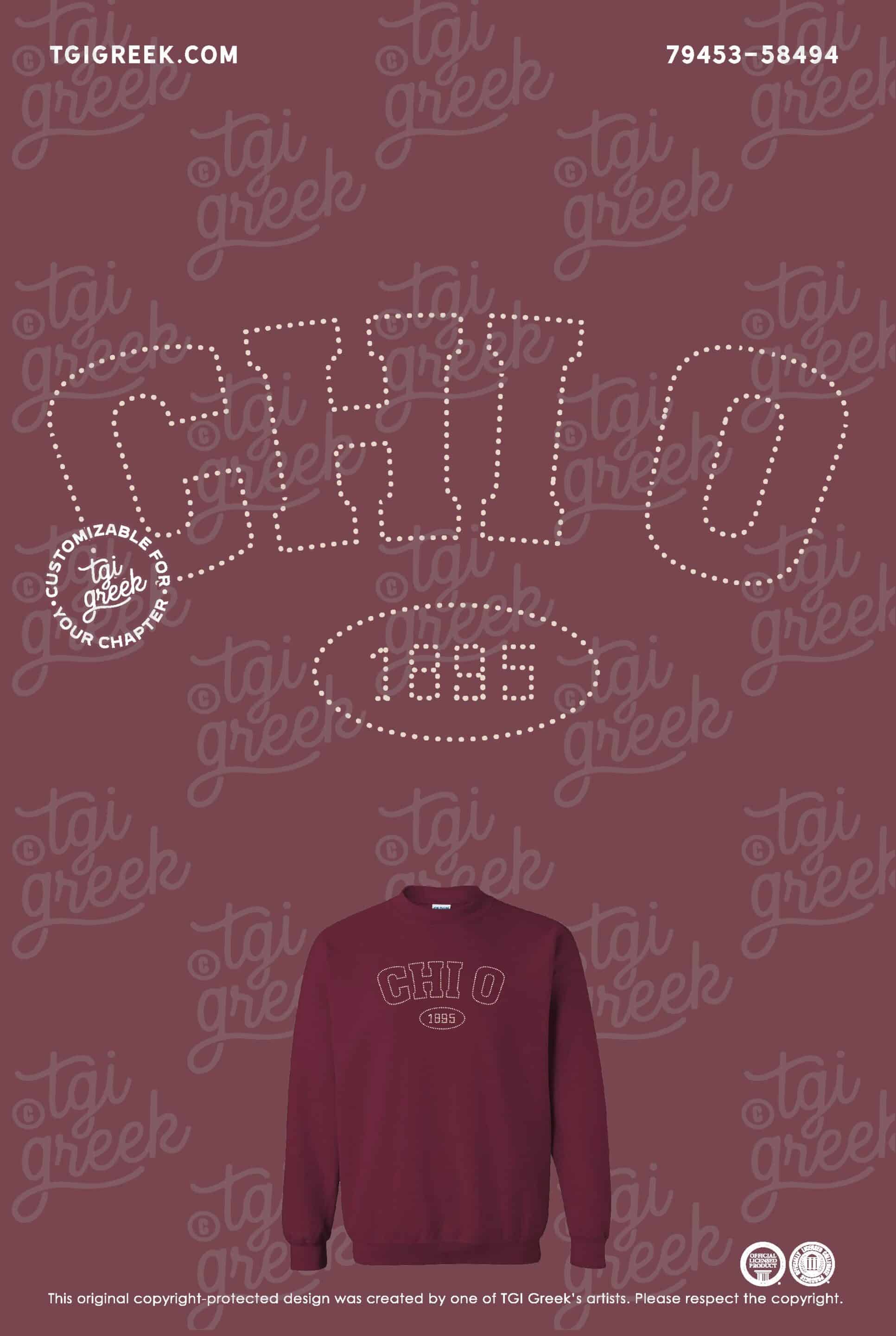 TGI – Chi Omega Embroidery Crewneck