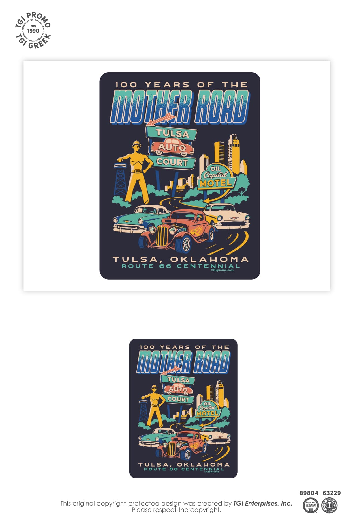 TGI Promo – Cap Cruise Cent RT66 Car Magnet 2