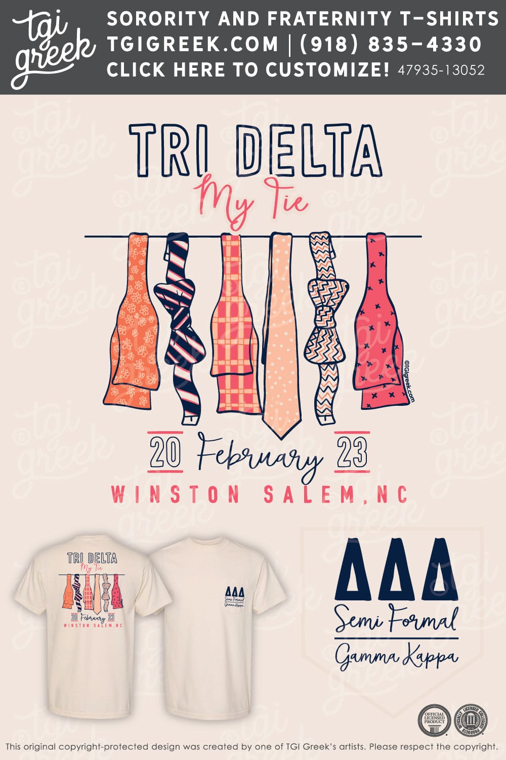 Delta Delta Delta – WFU My Tie