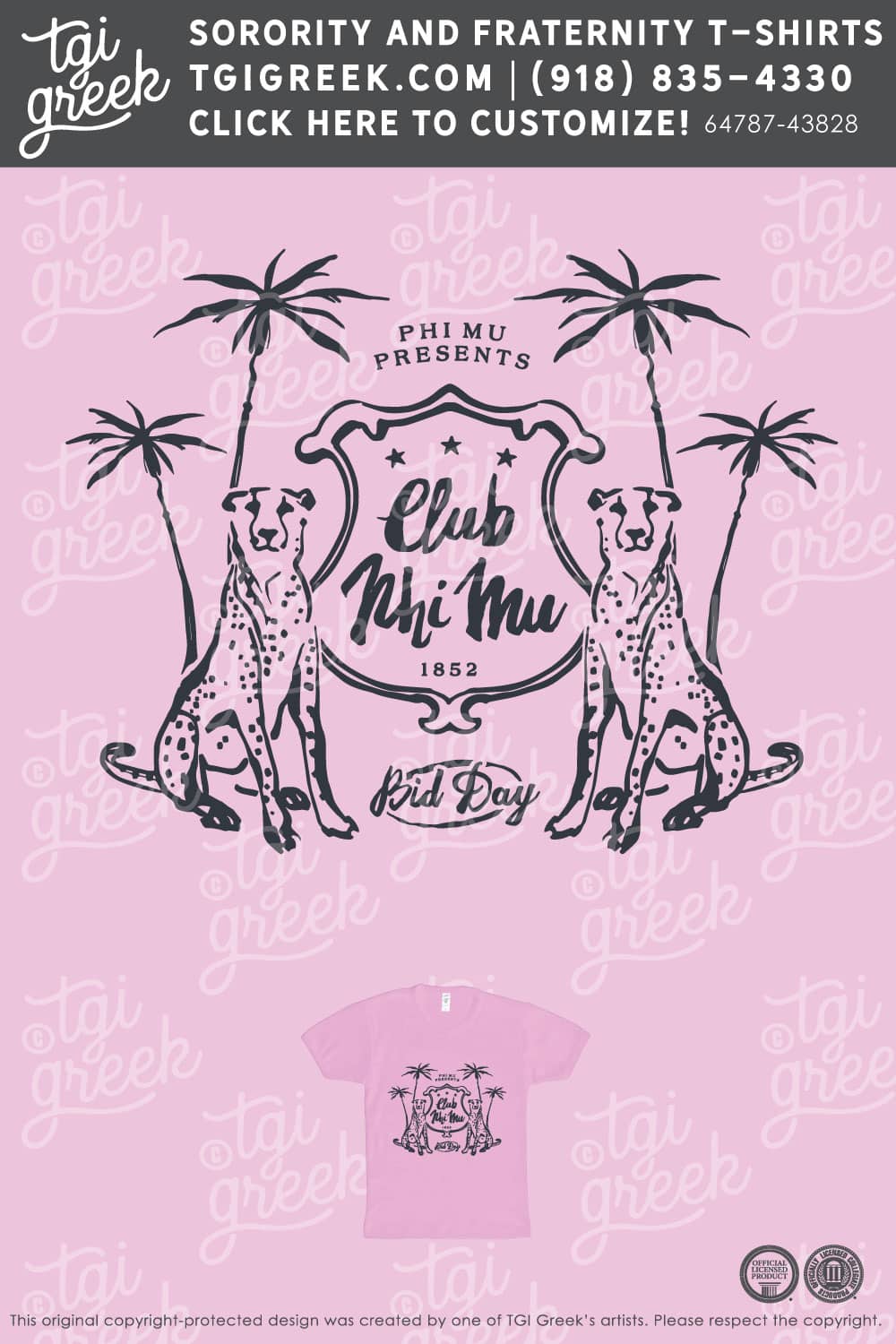 TGI – Phi Mu Leopard Palm