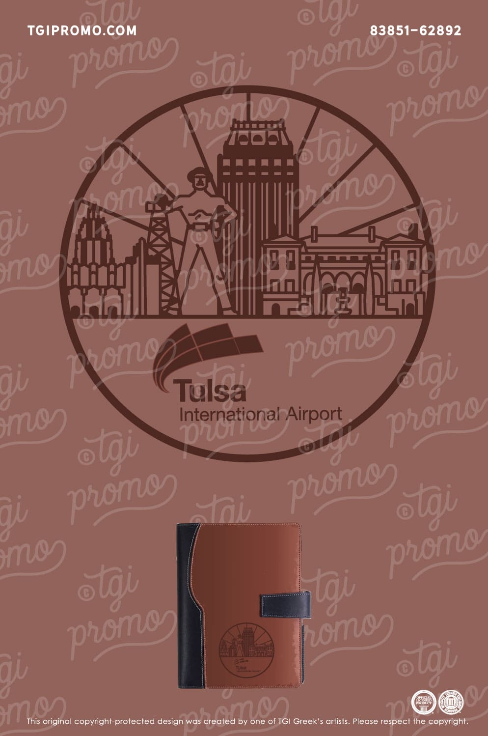 Tulsa International Airport – TUL Art Deco Padfolio