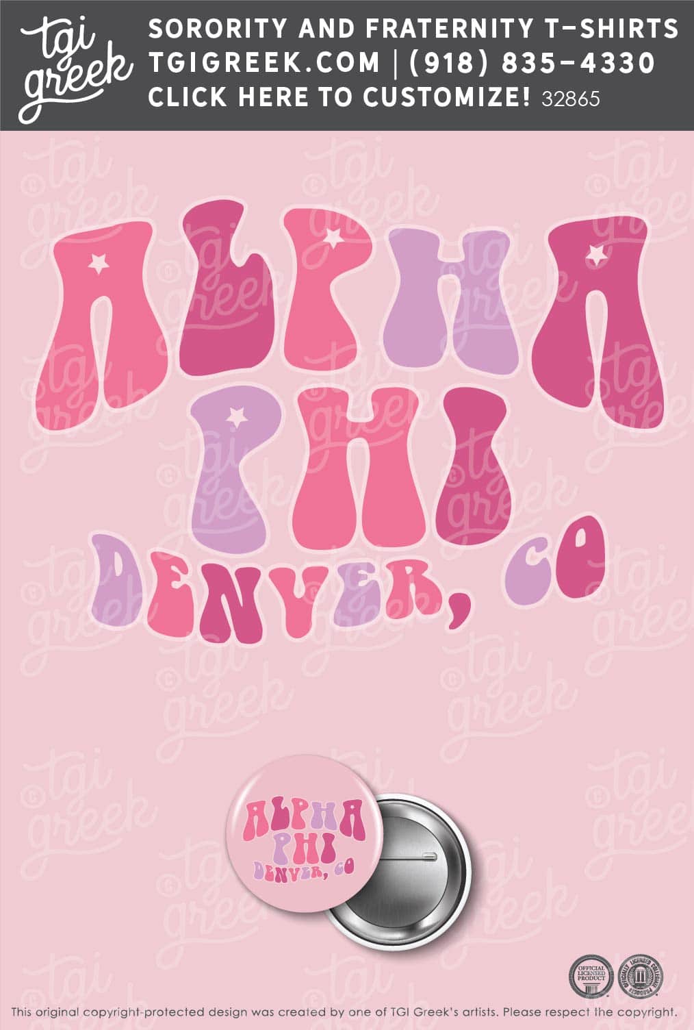 Alpha Phi – DENVER Buttons