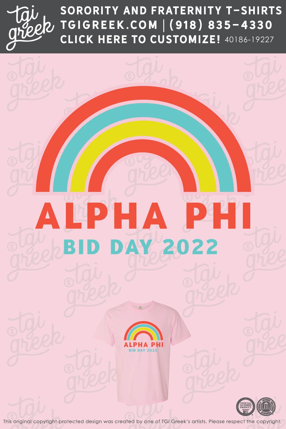 Alpha Phi – OU Bid Day Rainbow