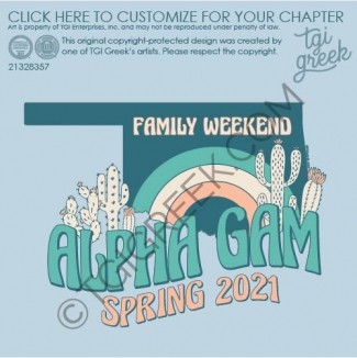 Alpha Gamma Delta – OU spring family weekend cactus