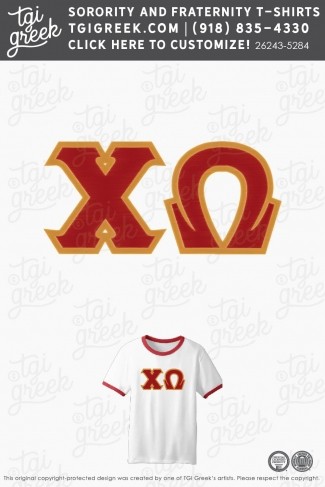 TGI – Chi Omega Applique Letters