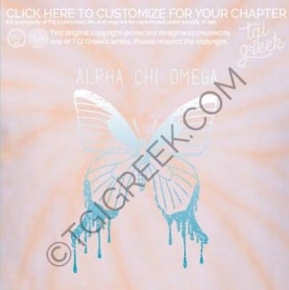 Alpha Chi Omega – dripping Butterfly