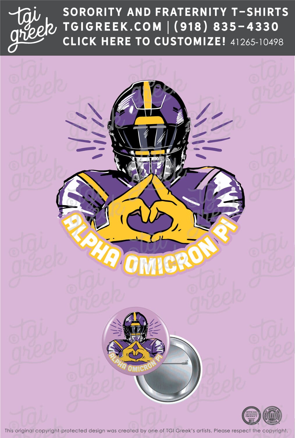 Alpha Omicron Pi –  ECAU Game Day Pins