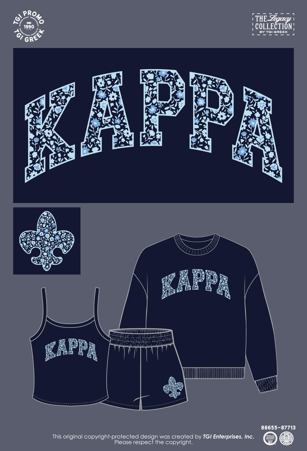 Kappa Kappa Gamma – TGI Greek Pattern Set