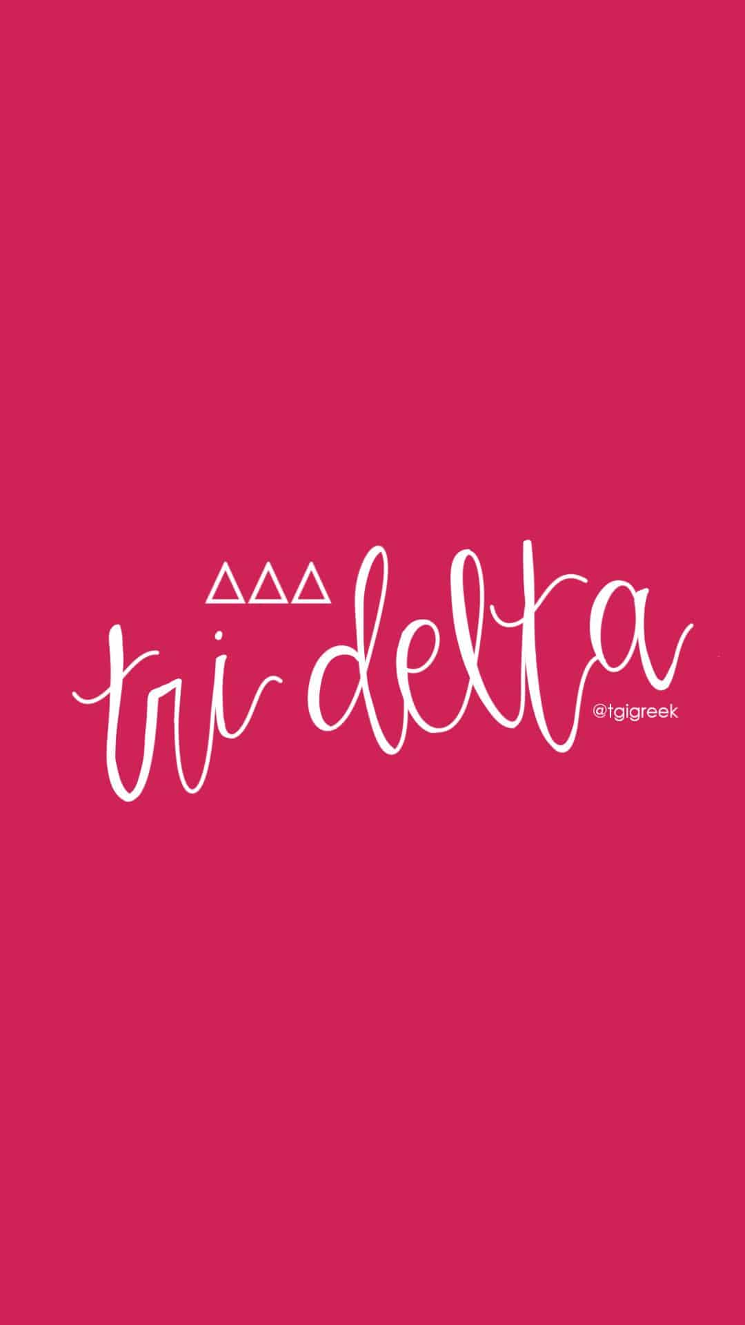 Delta Delta Delta – White Script