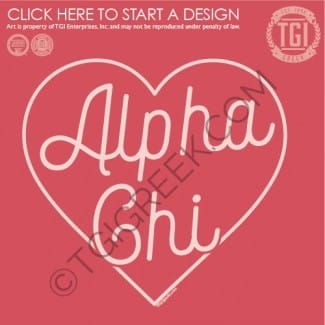 TGI-Alpha Chi Omega Curly Cue Heart