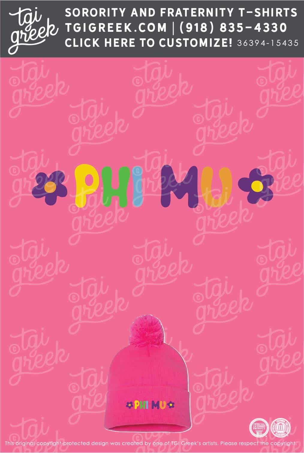 Phi Mu – OSU Beanie PR