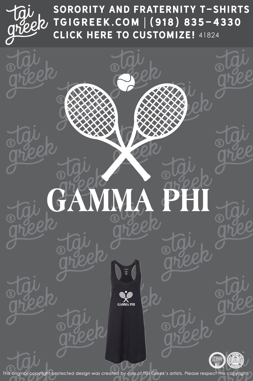 LIVE – Gamma Phi Beta Tennis Club Mini Dress