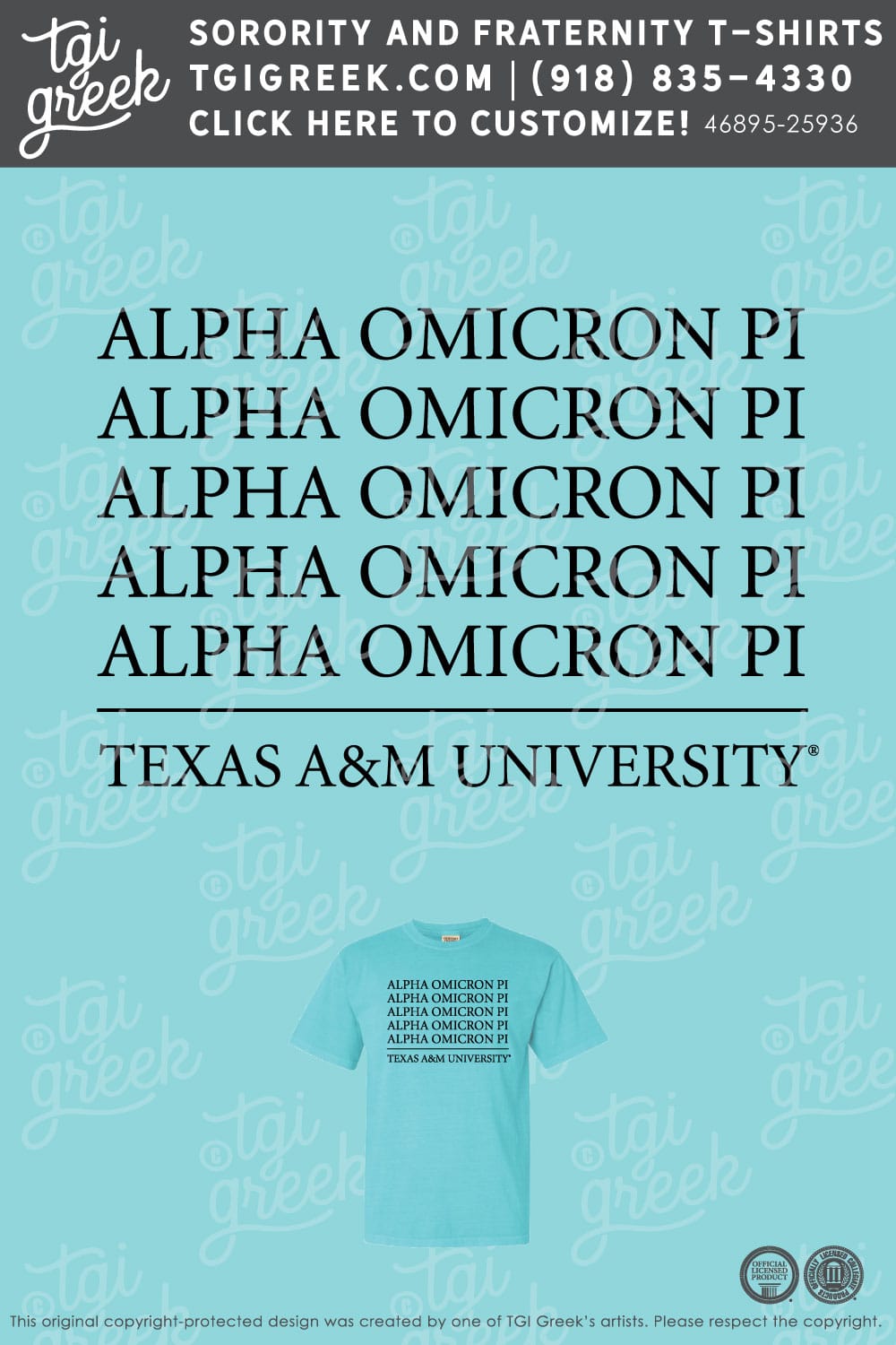 Alpha Omicron Pi – TAMU Spring Merch