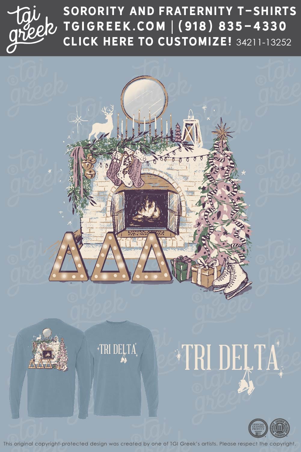 Delta Delta Delta – Holiday Fireplace