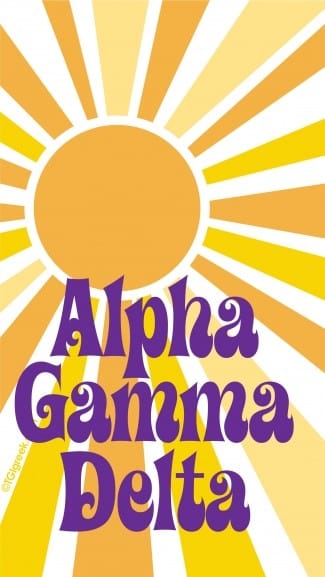 Alpha Gamma Delta Sun Rays Phone Background
