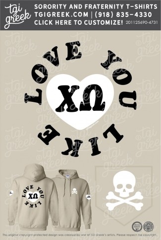 Chi Omega – ROLL Love You Like XO sweatshirt