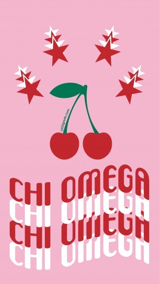 Chi Omega Cherry Phone Background