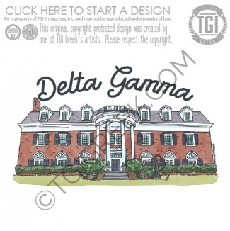 TGI – KU Delta Gamma House Sticker