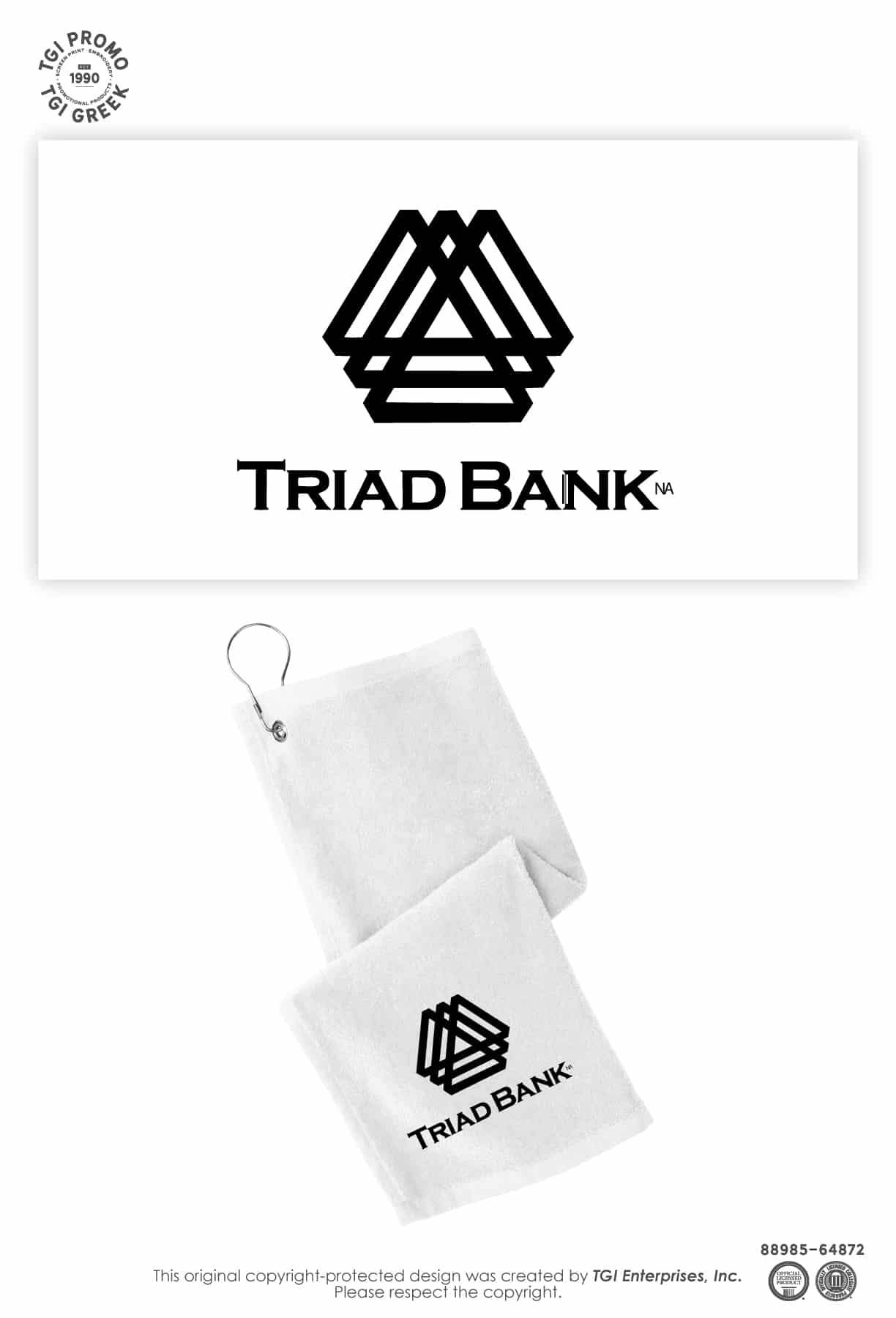 Triad Bank – Golf Towel