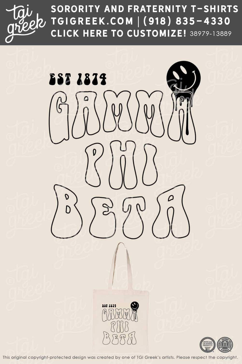 Gamma Phi Beta – WSU Free Bid Day Tote