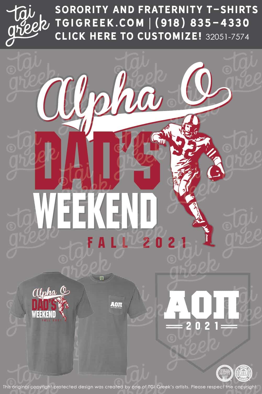 Alpha Omicron Pi – OU Dads Day Shirt