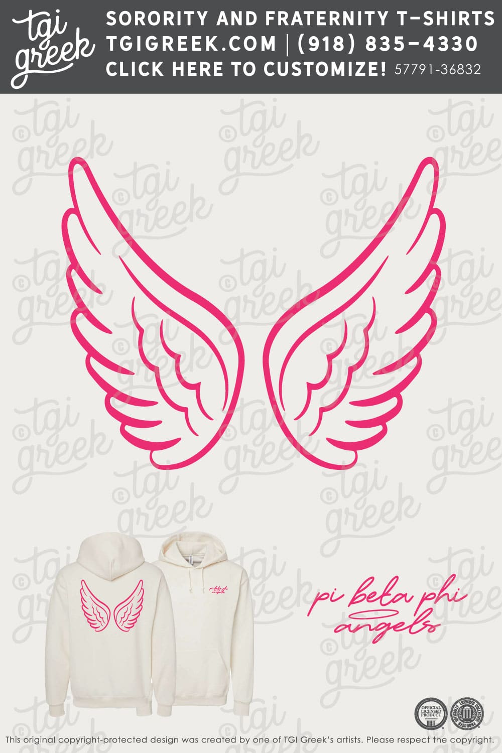 Pi Beta Phi – DUKE Angel Hoodie
