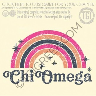 Chi Omega – cali Rainbow