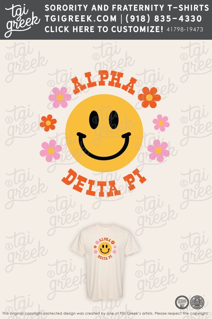 LIVE – Alpha Delta Pi Smiley Tote & Shirt