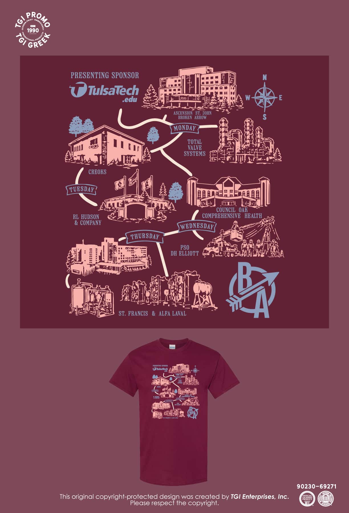 Broken Arrow Chamber – Summer Stem Tee