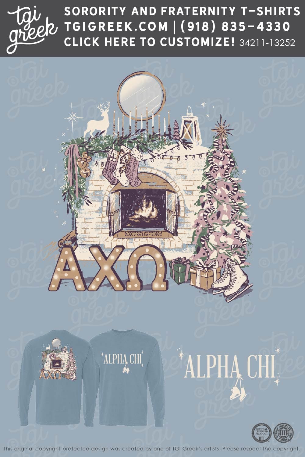 Alpha Chi Omega – Holiday Fireplace